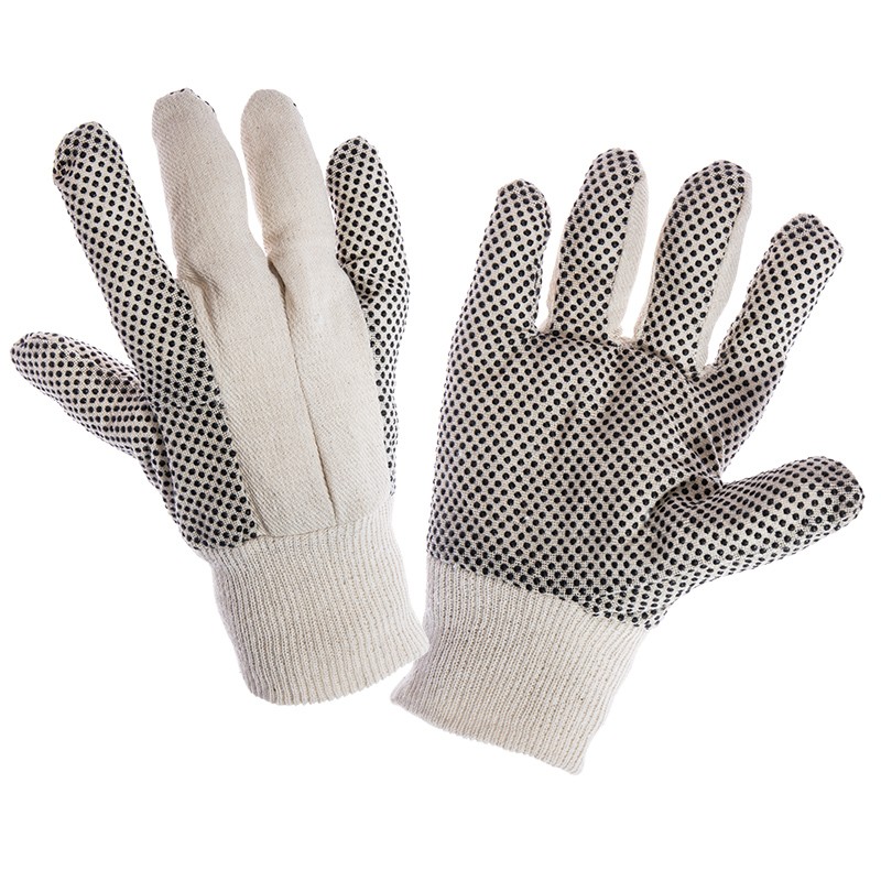 GLOVES DOTTED WHITE-BLACK L240310P, 12 PAIRS, "10", CE,LAHTI PROFİX CODE L240310W