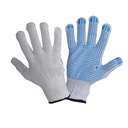 GLOVES DOTTED WHITE-BLUE L240410P, 12 PAIRS, "10", CE, LAHTI PROFIX L240410W
