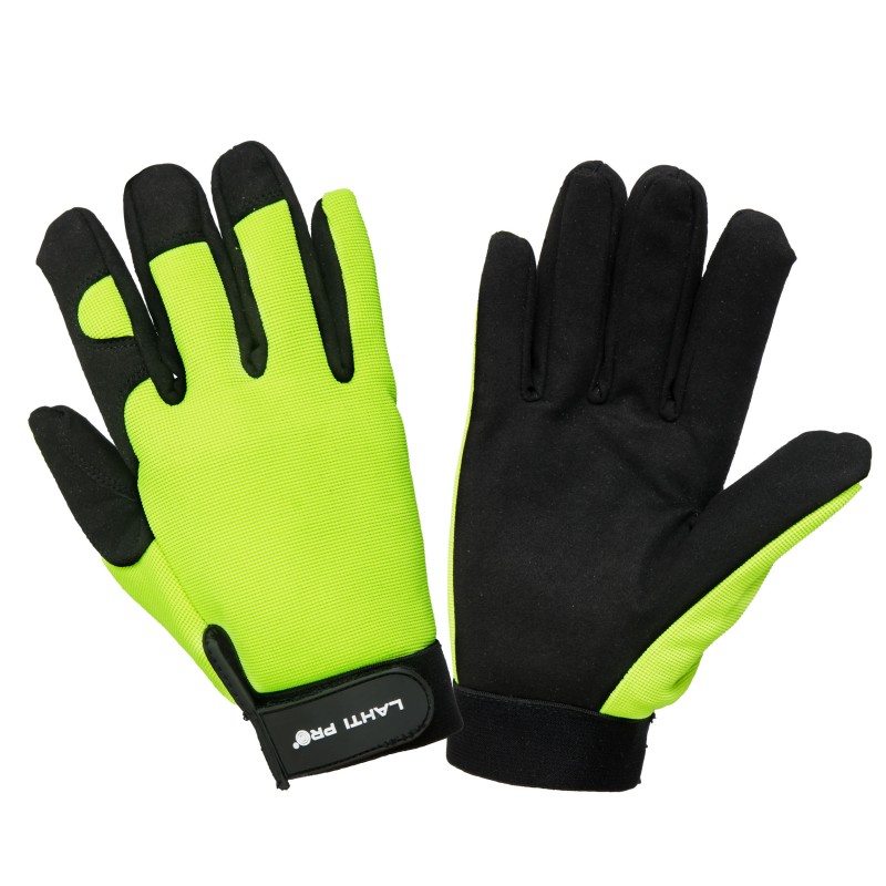 GLOVES MECH. BLACK-YELLOW L280310P, CARD, "10", CE, LAHTI PROFİX CODE L280310K