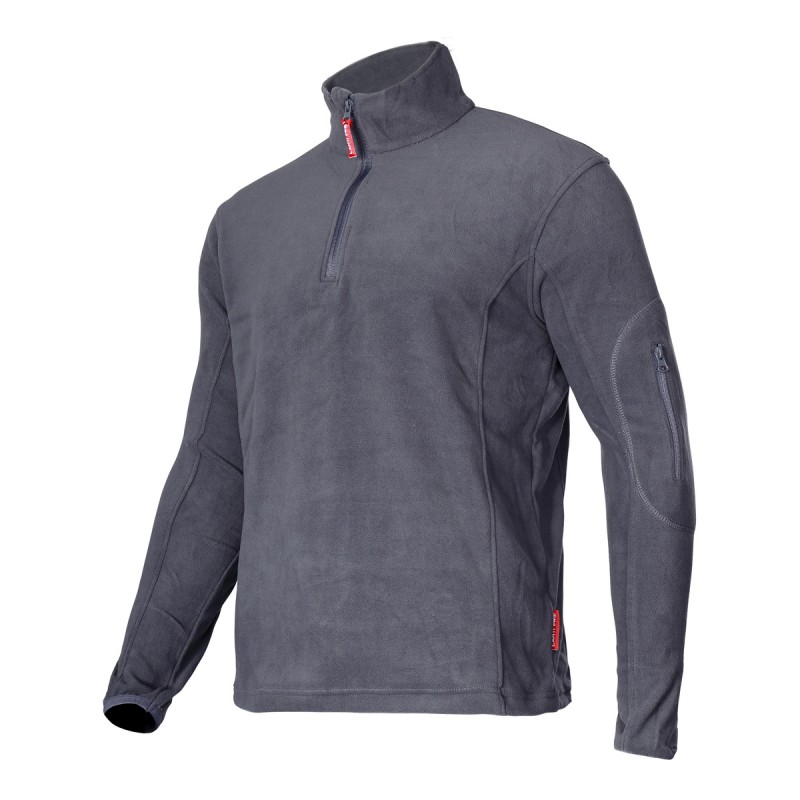 FLEECE JACKET, HALF ZIPPER, GREY, "M", CE, LAHTI PROFİX CODE LPBP3M
