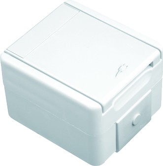 РОЗЕТКА ЗАЗЕМЛЕННЫЙ+КРЫШКА   TEM  VF12PW-U