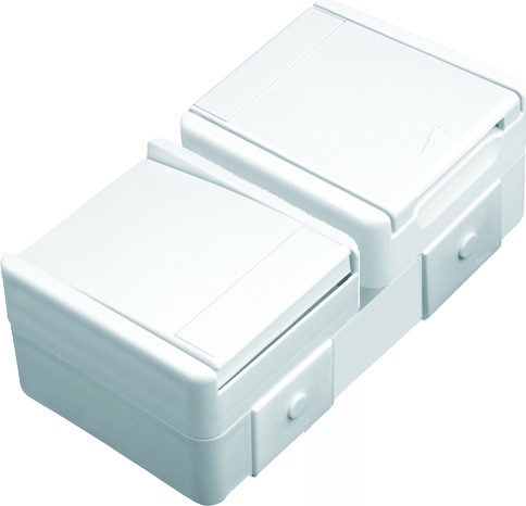 SOCKET SCH+SWITCH 2WAY HORIZ S  TEM  CF12PW-U