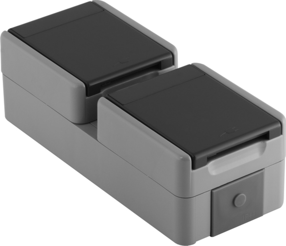 SOCKET SET SCHUKO DOUBLE VERT  TEM  CF15GY-U