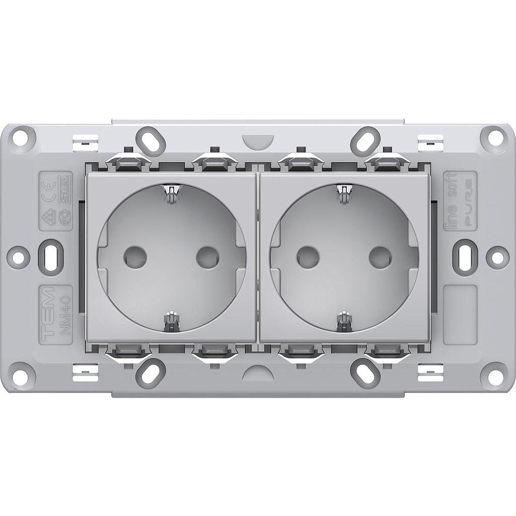 SOCKETS SET 2x SCHUKO  TEM  CM10ES-U