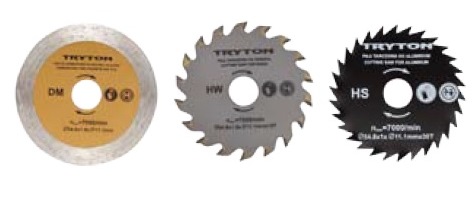 SET OF CUTTING SAWS HSS+TCT+DIAMOND FOR TPW500K - 3 PCS PROFİX CODE EATPW04