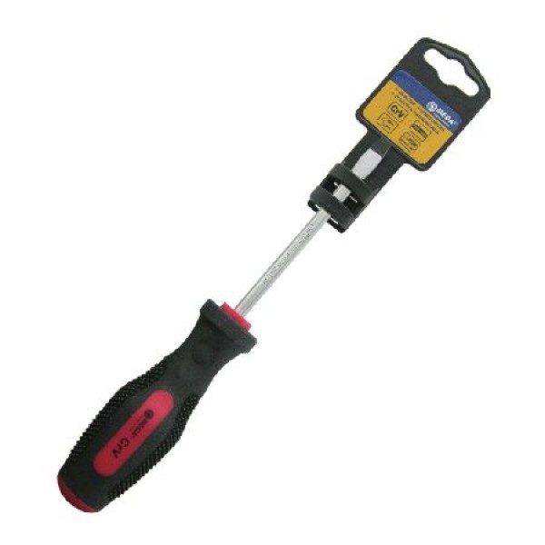 ПЛОСКАЯ ОТВЕРТКА 5 X 75, "КОЛЮЧАЯ РУКОЯТКА" CRV КРЮЧОК код:ZR10045