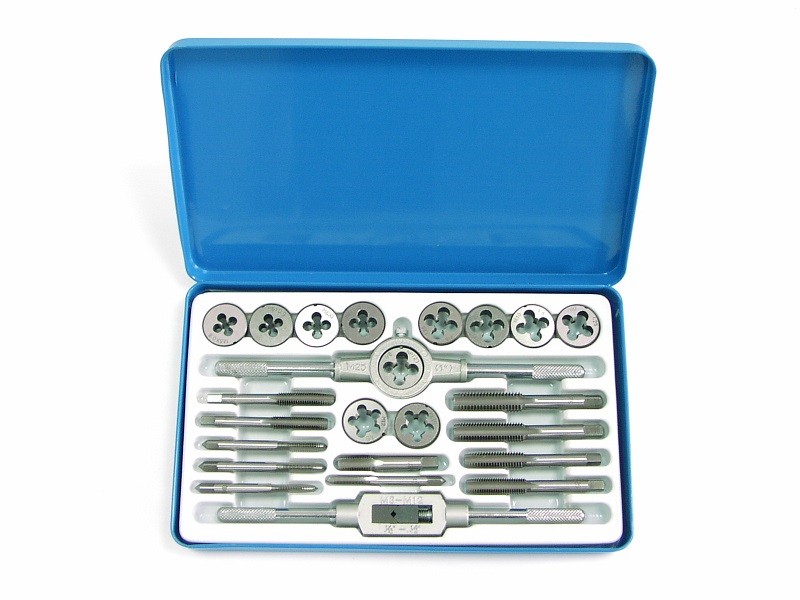 24PCS SET METRIC TAP 5,6,8,10,12X3 AND DIE 5,6,8,10,12X1 code:67224