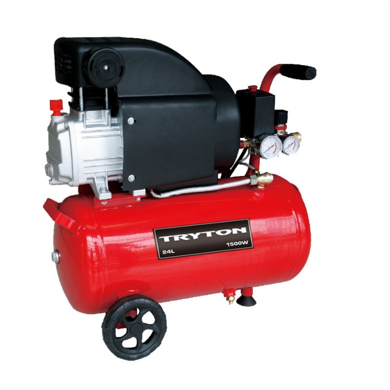 ELEKTRİKLİ HAVA KOMPRESSORU 24L, 1500W/2HP, 8BAR, 206L/MIN  TRYTON TKO24