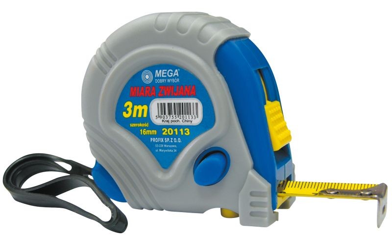 MEASURING TAPES -10M/32 MM, WITH RUBBER STICK code:20119
