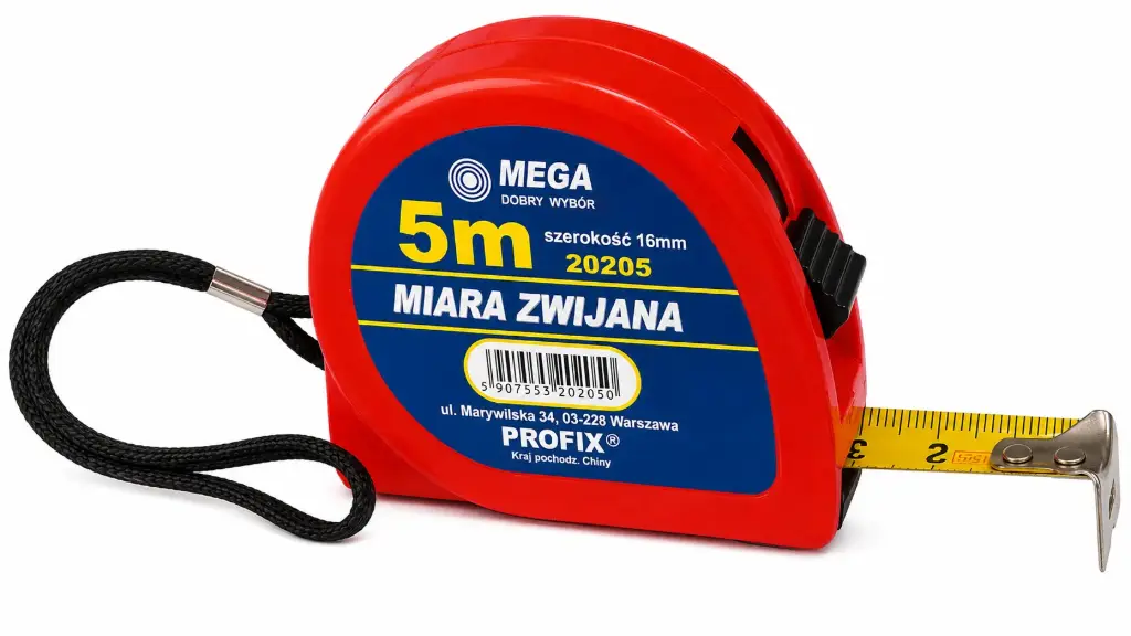 MEASURING TAPE 5M/16MM IN PLASTIC COLOURED CASE   code:20205