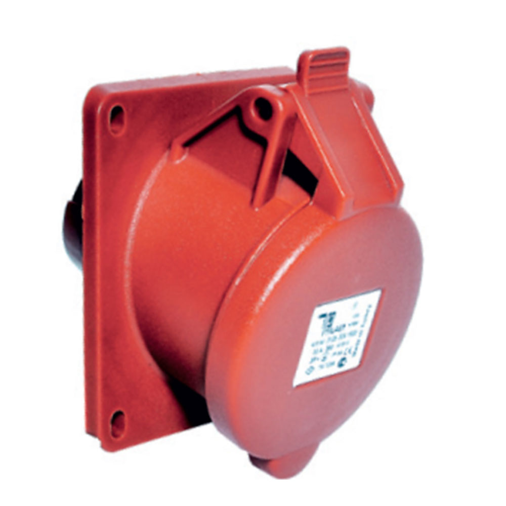 5x32A / IP 44 - Panel Mount Socket Outlet (Angled) code 3107-309-1600 TP ELECTRIC 