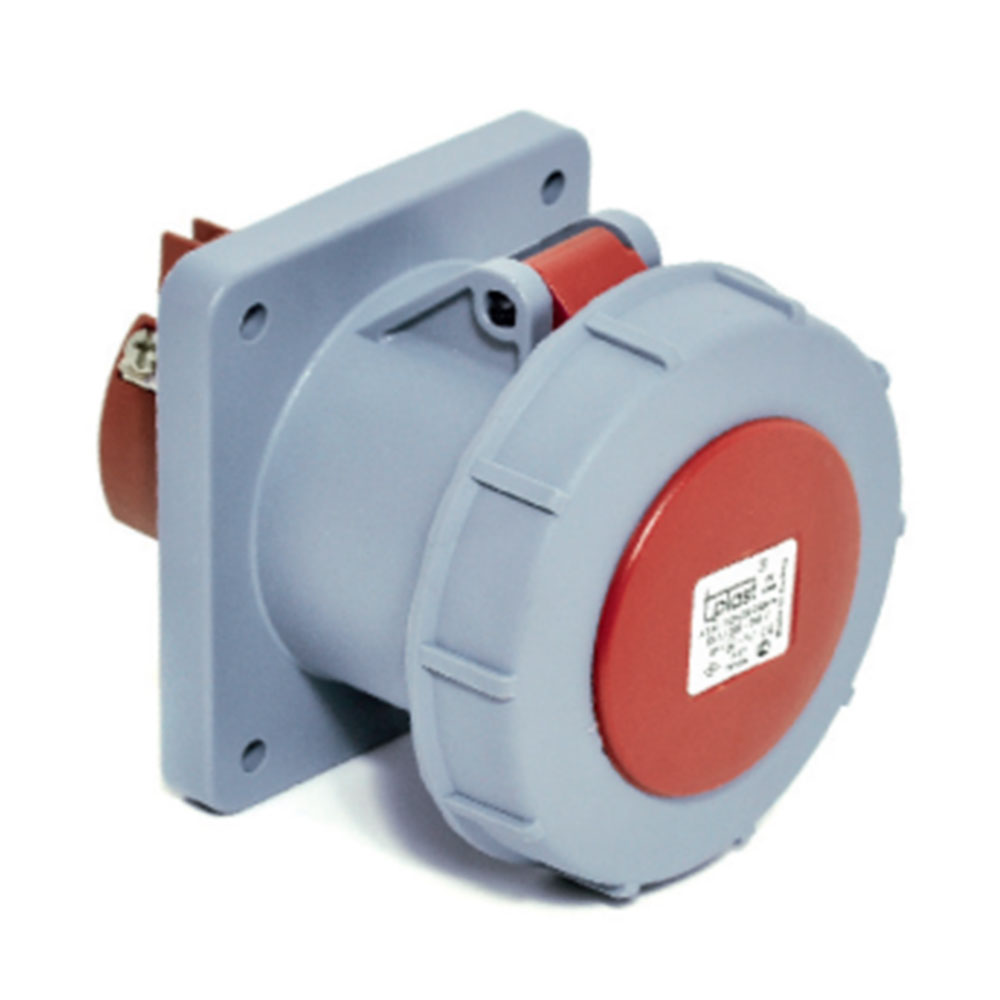 4x63A / IP 67 - Avadanlıq rozetkası (düz) (100x107) kod 3132-322-1600 TP ELECTRIC