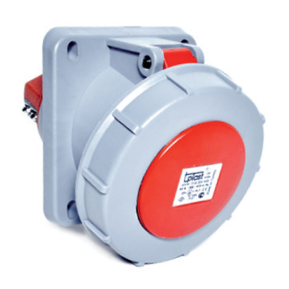 4x63A / IP 67 - Avadanlıq rozetkası (əyri) (100x107) kod 3132-309-1600 TP ELECTRIC 