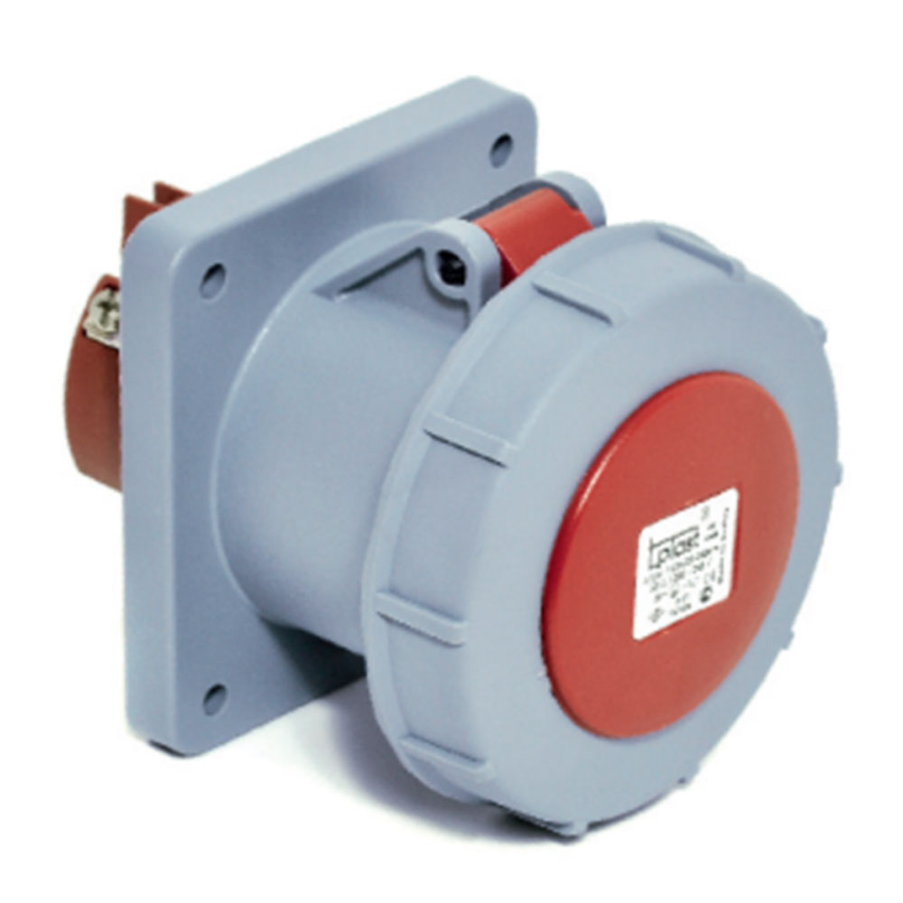 5x63A / IP 67 - Avadanlıq rozetkası (düz) (100x107) kod 3134-322-1600 TP ELECTRIC