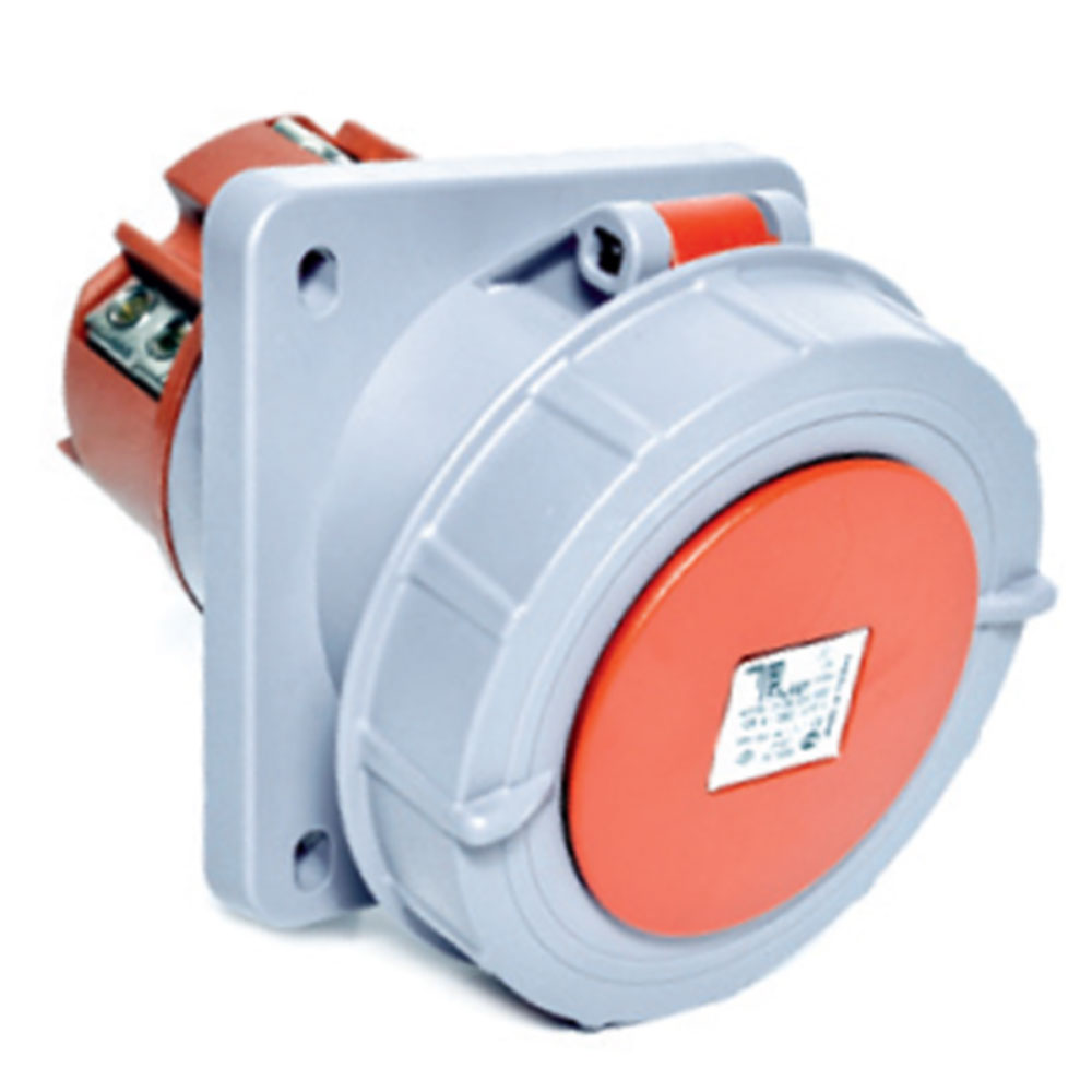4x125A / IP 67 -  Разъем для розетки на панели (угловой) (114x114) код 3137-309-1600 TP ELECTRIC  