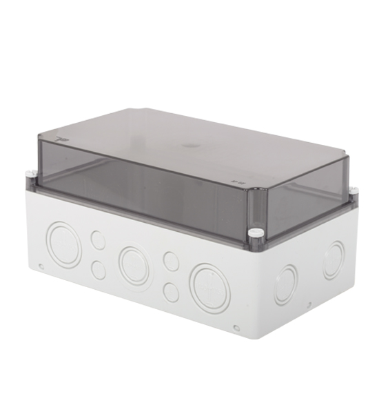 180x300x150 - Transparent Cover - Deep Cover / Screw Lid (IP 67) code 3310-272-0100 TP ELECTRIC 