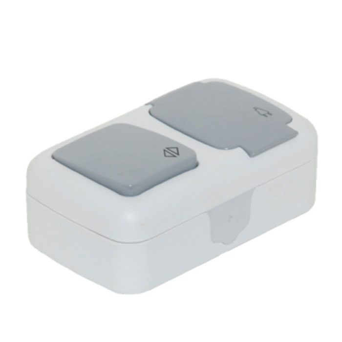 Vavien + Schuko qapaqlı rozetka (Üfüqi) kod 3201-103-0601 TP ELECTRIC