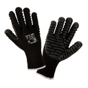 GLOVES ANTI-VIBRATION BLACK, L290110K, CARD, "10", CE, LAHTI L290110K