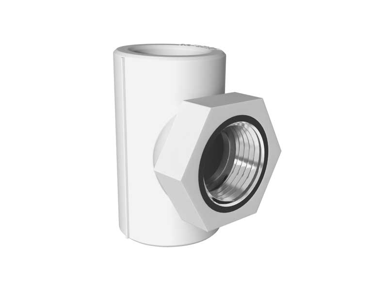 PPR Tee with inner thread 25x15 (White)