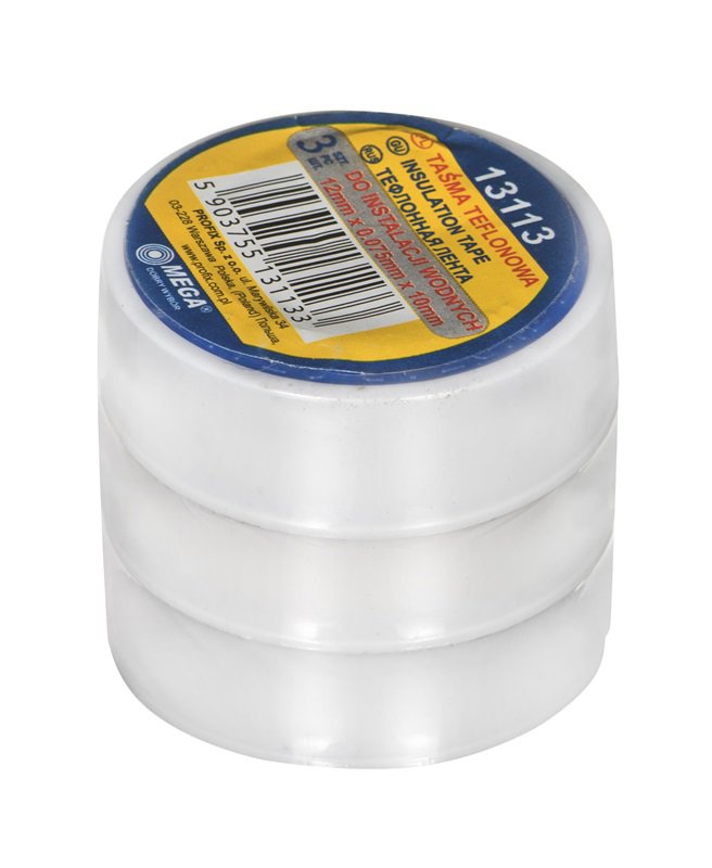 INSULATION TAPE FOR WATER INSTALLATION , 12*0,075 MM, L=10 M, 3 PCS 13113