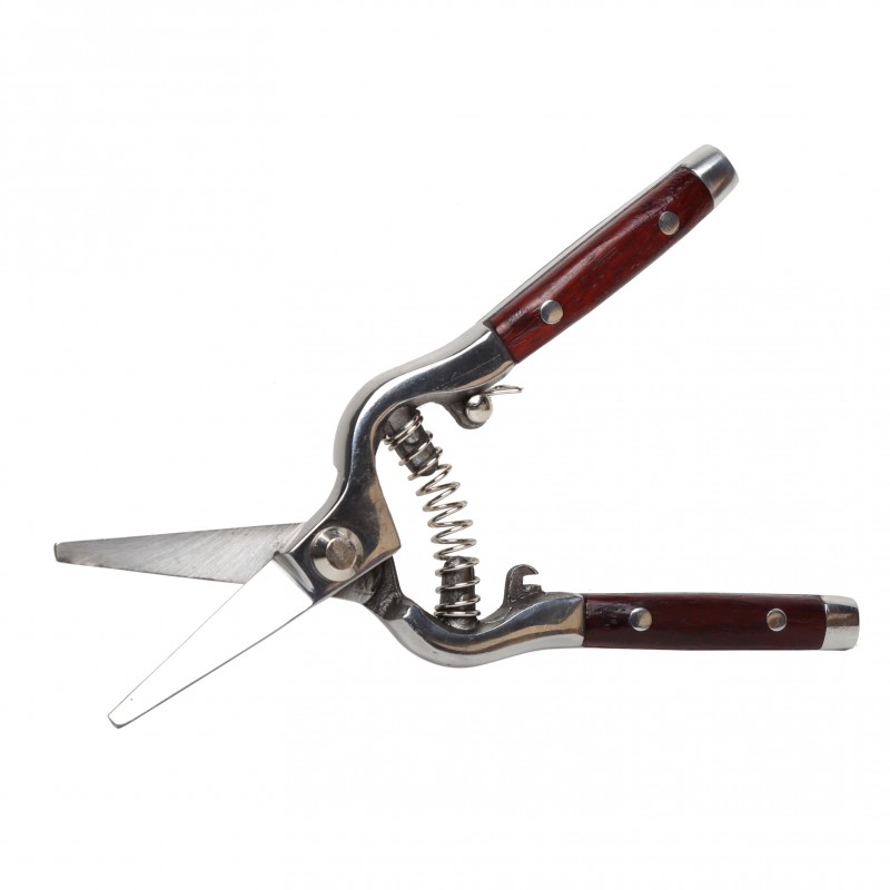 GARDEN CUTTERS FOR ROSES, FORGED,8", WOOD. HANDLE 40017