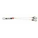 SAFETY ABSORBER WITH DOUBLE ROPE 1,75M, CE, LAHTI L8020200