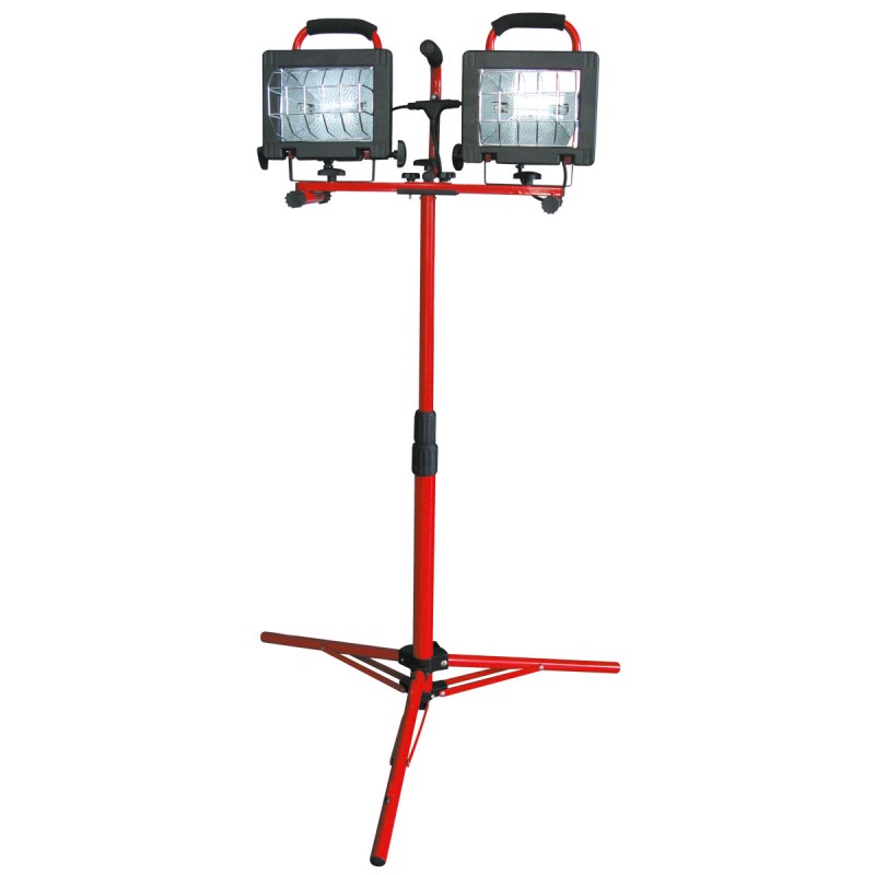 DOUBLE HALOGEN LAMP STAND - PORTABLE 2 X 500W CE 66158