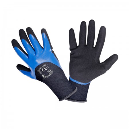 GLOVES NITRILE BLACK-BLUE CARD, "9", CE, LAHTI PROFIX Code L221009K