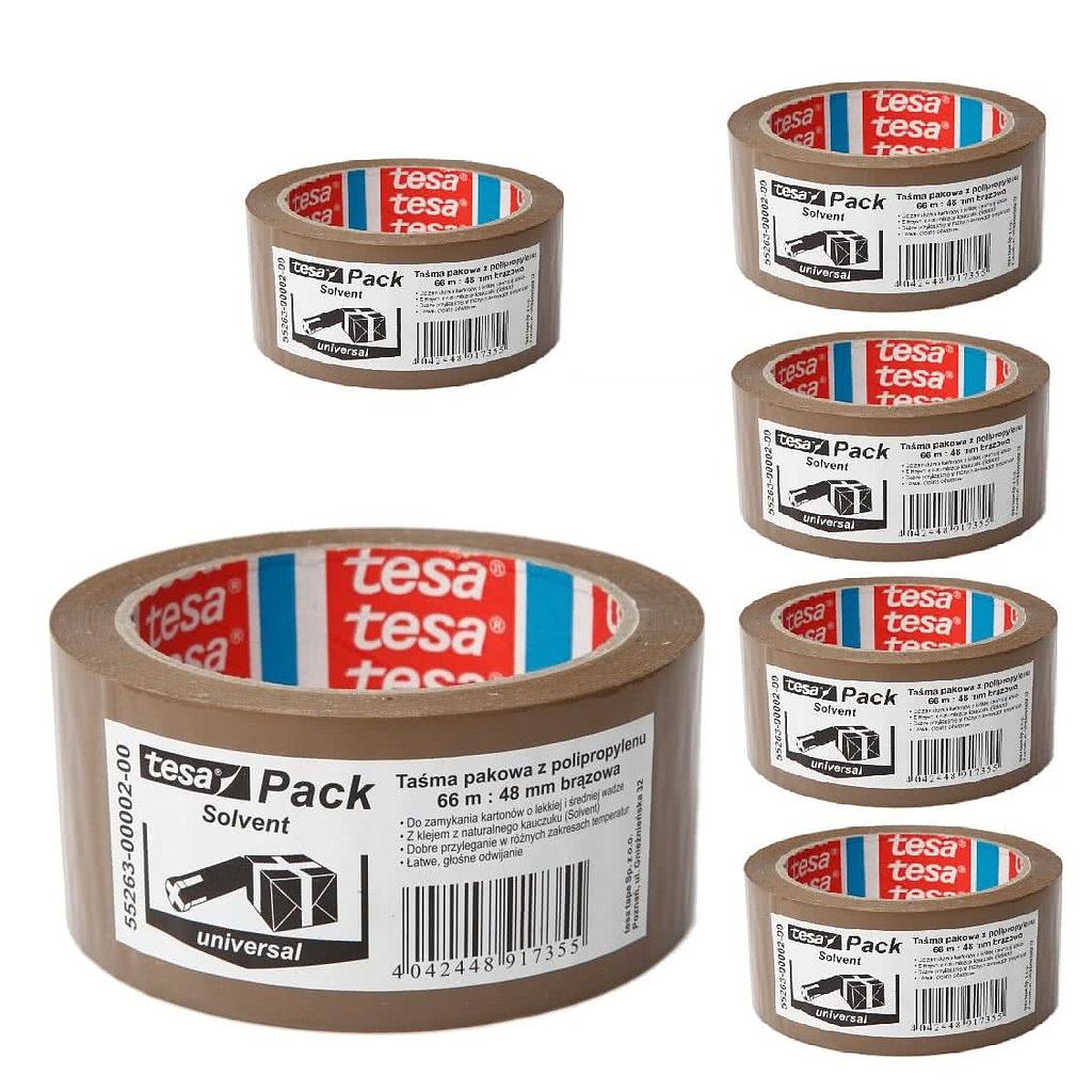 PACKING TAPE 66M: 48MM, BROWN (BOX-6EA) TESA  H5526305
