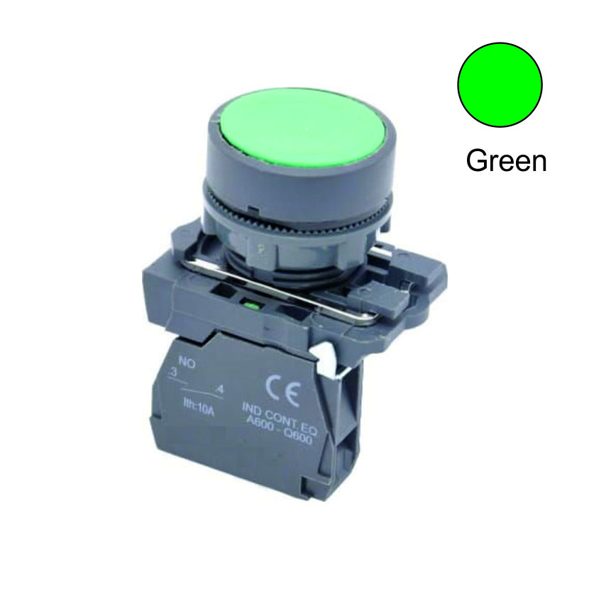 22mm Start Push Button 1NO Green Weiller WL5-AA31