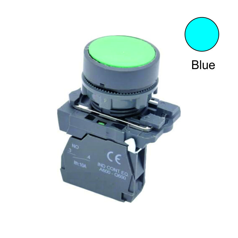 22mm Start Push Button 1NO Blue Weiller WL5-AA61