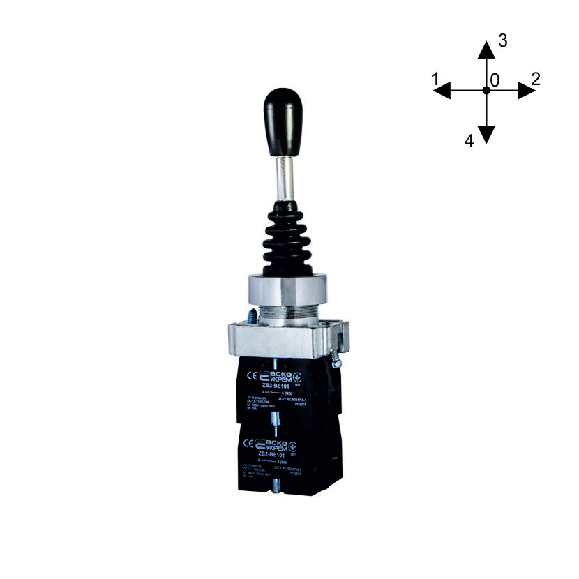 Джойстик кнопка 22мм 2NO+2NO Weiller WL5-PA24 ( LAY5-PA24 )