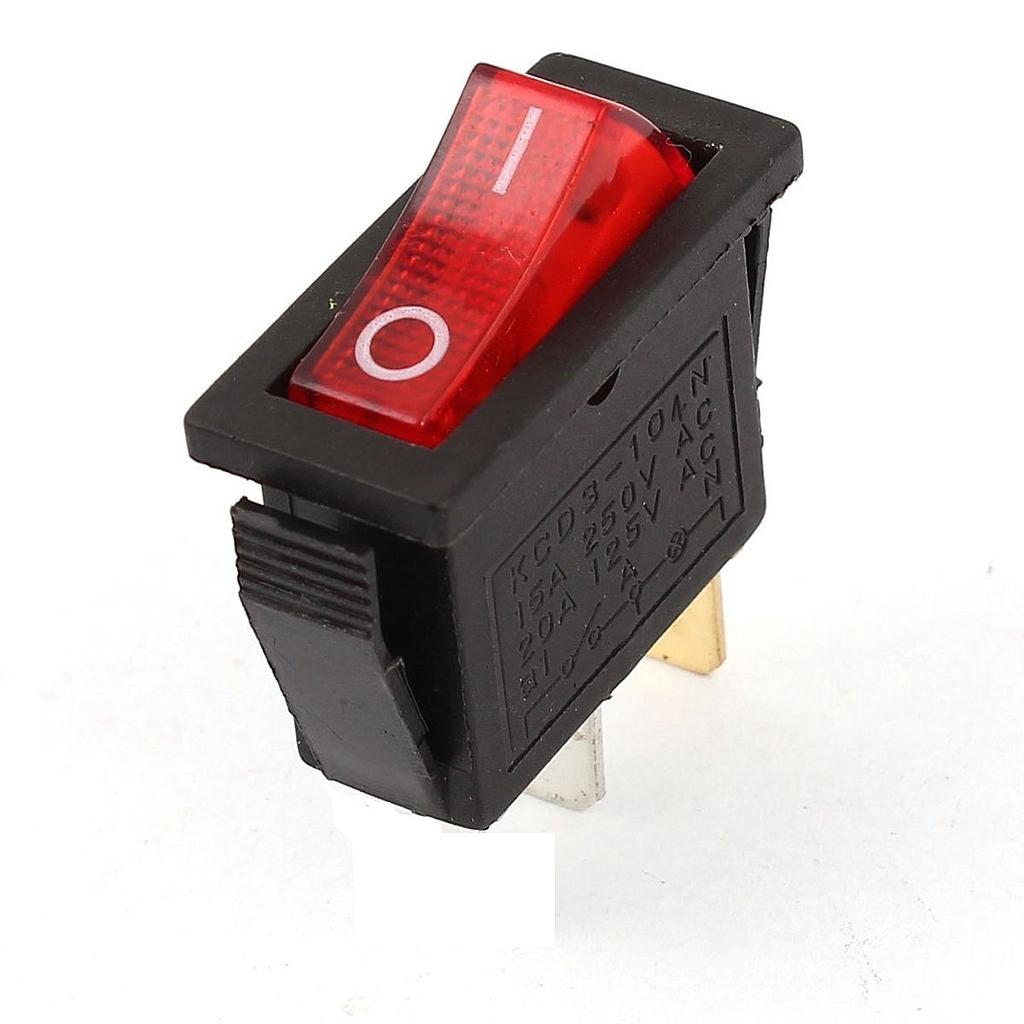 Illuminated Rocker Switch 1Way On-Off  2Pin Weiller W-400