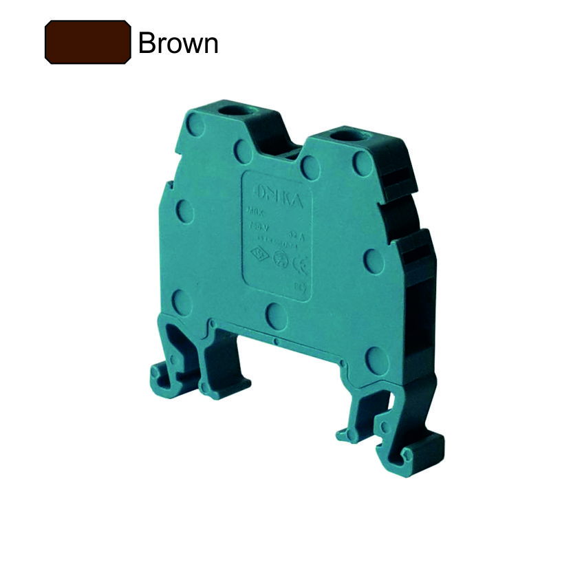 MRK-4mm  DIN Rail Mount Terminal Block  Brown  ONKA 1026