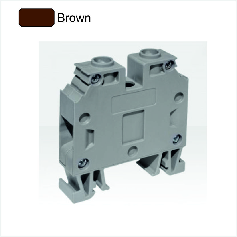 MRK-35mm  DIN Rail Mount Terminal Block  Brown  ONKA 1066/1146