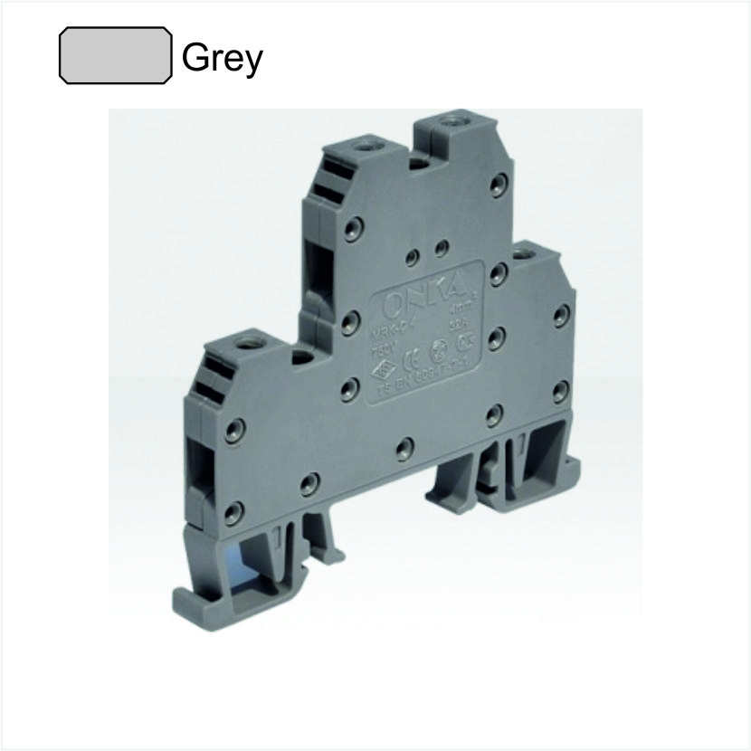 MRK-Ç 4mm  Screwed Double Rail Terminal Blocks ONKA 1652