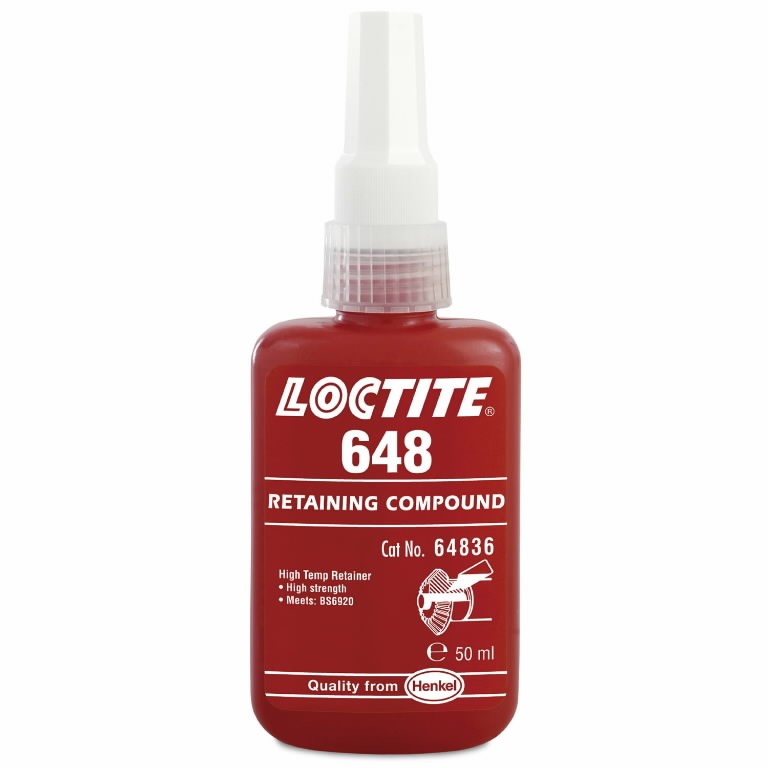LOCTITE 648, 50ml Möhkəm Geçmə Komponenti Aşağı Bərkimə