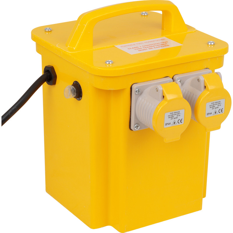 110V Portable Transformer with 2 Output Sockets  1,5kVA DETA 1500/2/B