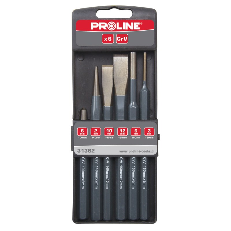 PUNCHES AND CHISELS SET 6 PCS PROLINE  31362