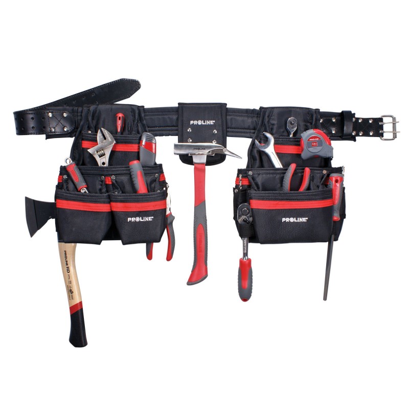 HEAVY DUTY WORK BELT WITH POUCHES PROLINE 52012