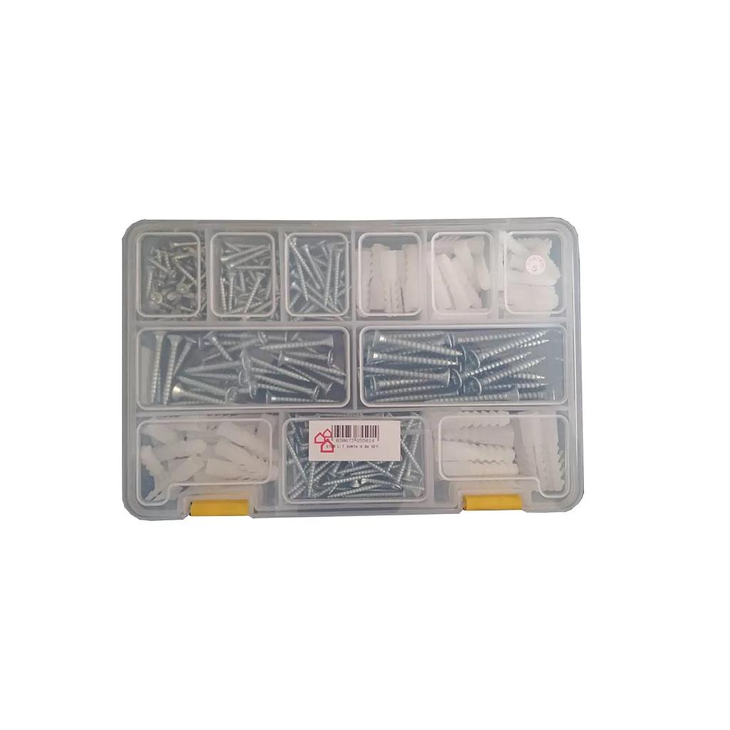 240 pcs Screws & Plugs set Bauhaus 10073855