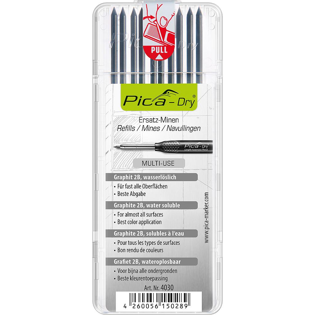 DRY Refill-Set Box of 10 leads (for 3030) Graphite Pica 4030
