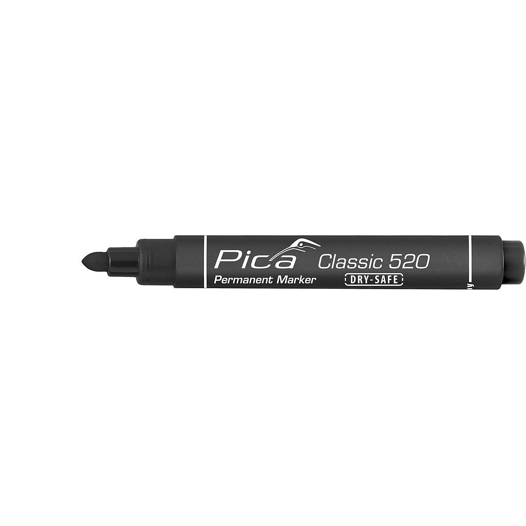 Перманентный маркер 1-4мм, круглый наконечник, черный Pica 520/46