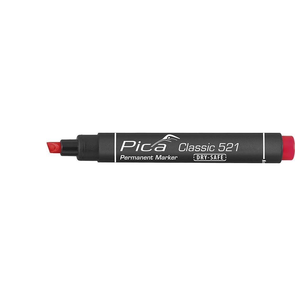 SİLİNMƏYƏN Daimi marker 2-6mm, Keski ucu, qırmızı Pica 521/40