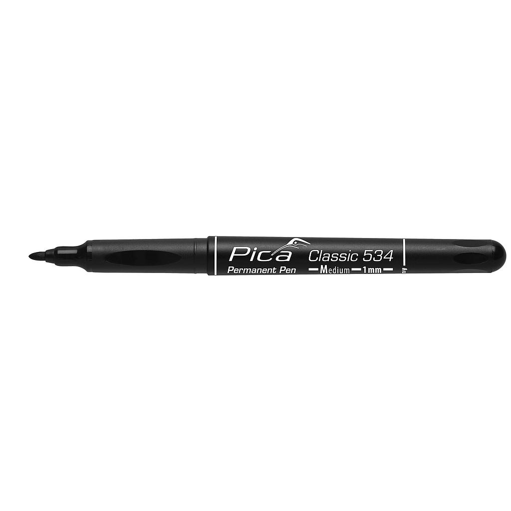 Permanent-Pen 'M' black, round tip, 1,0mm Pica  534/46