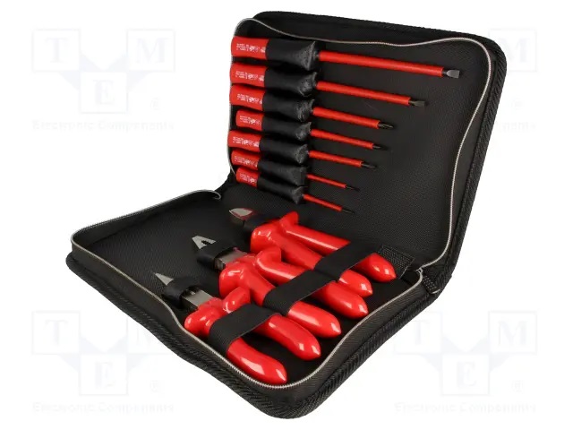 10-PIECE High Voltage Insulation Tool Kit  GOLDTOOL  GTK-215