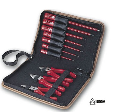 Набор инструментов для изоляции высокого  1000V напряжения, 10 ПРЕДМЕТОВ GOLDTOOL GTK-212