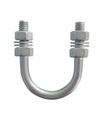 M6-0.5 inch U-Bolt (1SET=1ea U-Bolt,4ea Nuts,4ea Washers) Hot Dip Galvanized HDGM60005