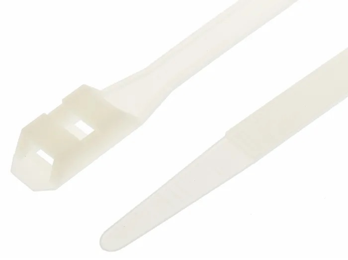 165x4,8mm Double Locking Cable Ties White Pemsan CB.48.165
