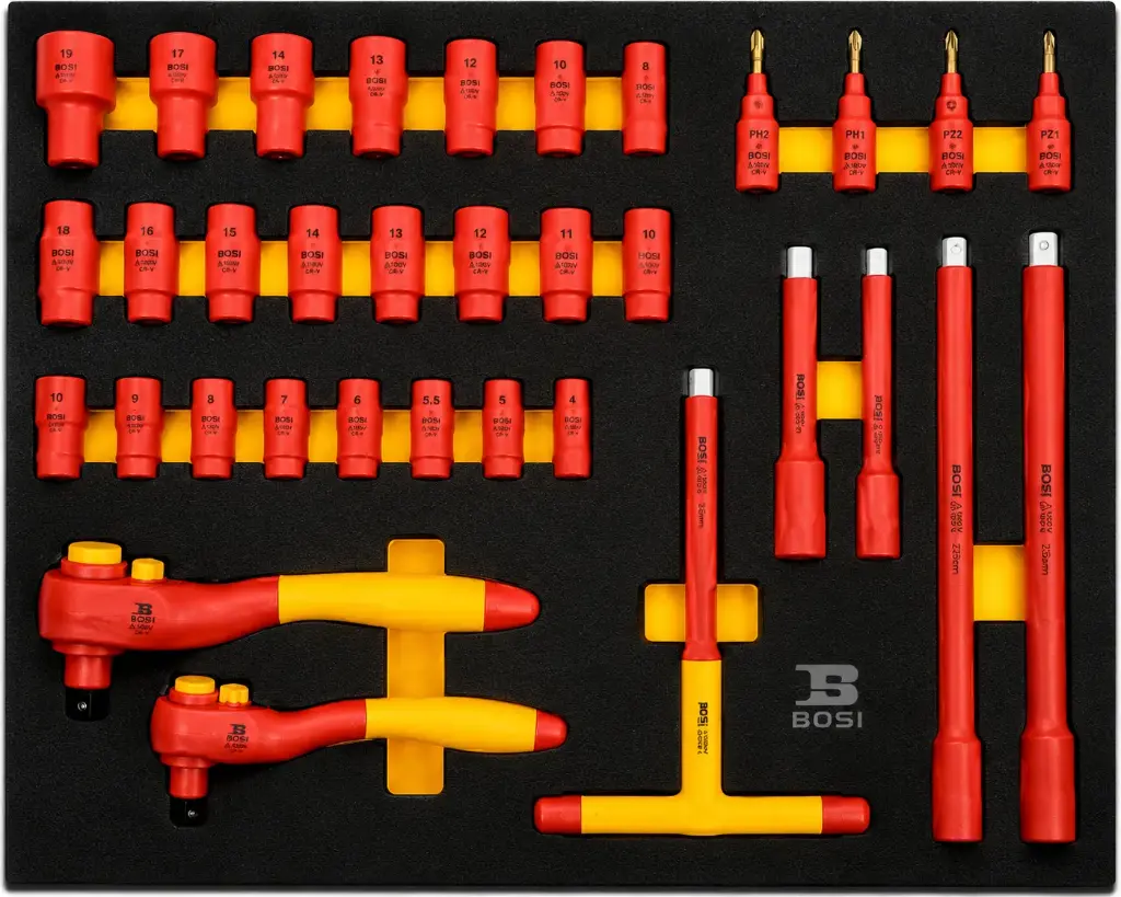 32pcs 1000V VDE Socket Tool Set BOSI BS522072C